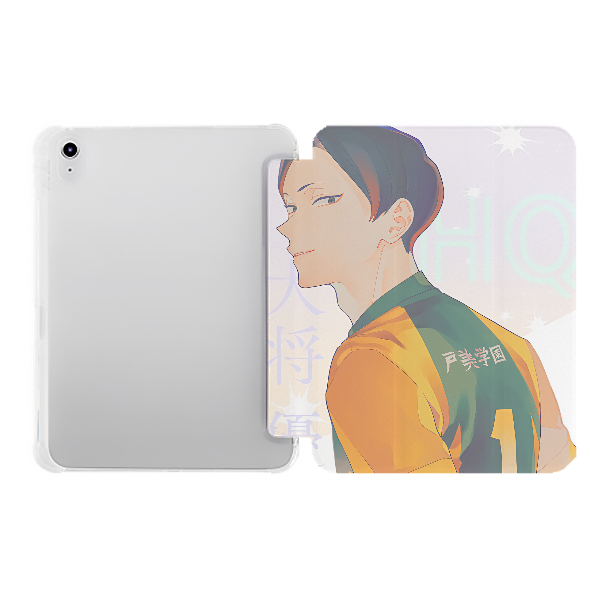 （画像用） ハイキュー!! Haikyu!! IPad ケース ペン収納付き 三つ折りスタンド PUレザー×シリコン 対応機種9.5/10.5/10.9インチ